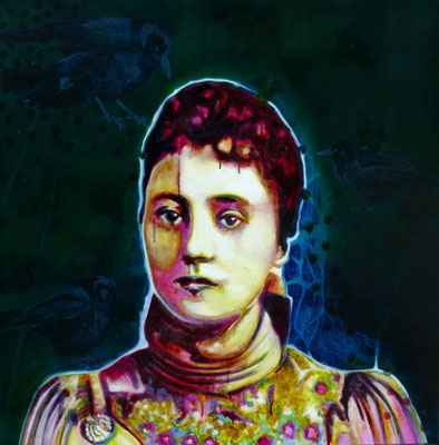 Clara   100 cm x 100 cm   Eitempera, Öl auf Leinwand