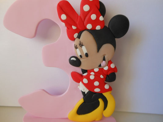 numero x torta in FIMO, cake topper, personalizzato