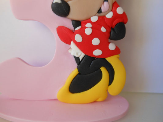 numero x torta in FIMO, cake topper, personalizzato