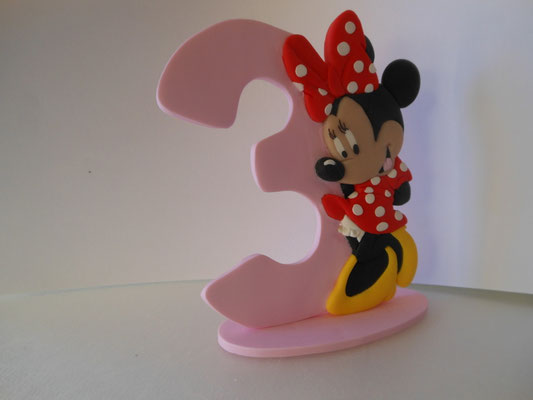 numero x torta in FIMO, cake topper, personalizzato