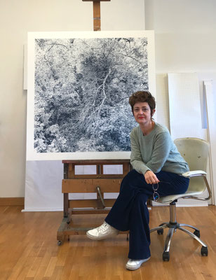 Dark Indigo. In my studio. Sold. Private collection.