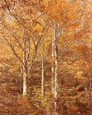 "Terracota, Umber, Yellow". 92,5 x 73,5 cm./ 122,5 x 103’5 cm. framed. Colored pencils on paper glued to aluminium dibond.