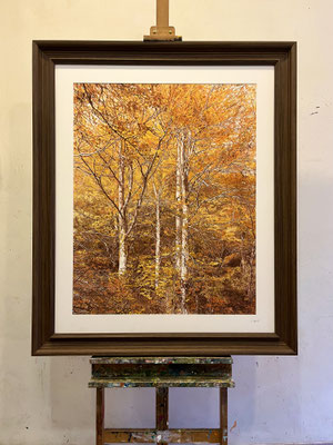 "Terracota, Umber, Yellow". 92,5 x 73,5 cm./ 122,5 x 103’5 cm. framed. Colored pencils on paper glued to aluminium dibond.