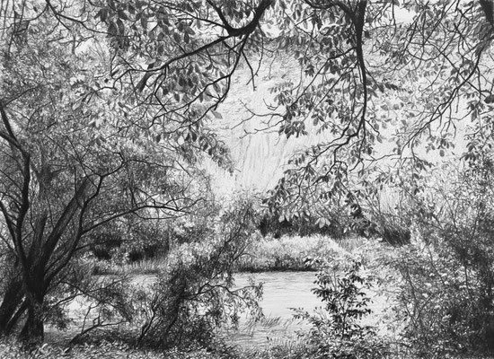 Black Pencil on paper. 30 x 22 cm. Sold. Private collection.