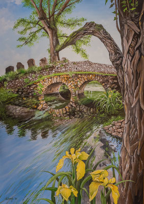 Ninfa romance. 90 x 65 cm