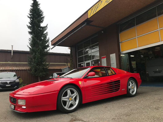 Ferrari 512 TR vorbereiten für Winterschlaf.