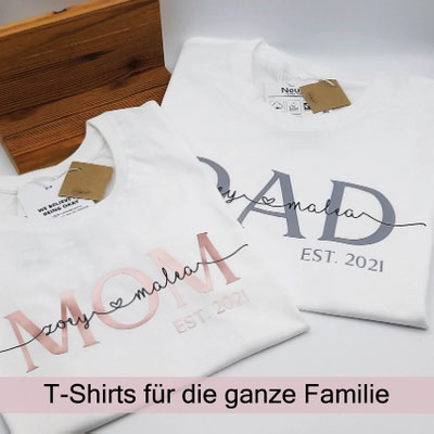 personalisierte T-Shirts für die ganze Familie