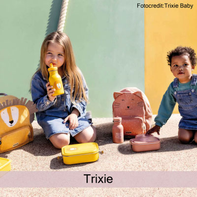 besonderes Spielzeug, Kinder-Rucksäcke, Jausenboxen, Trinkflaschen mit den Tierfreunden von Trixie Baby bei zauberhaft Holz.Perle.Kind.