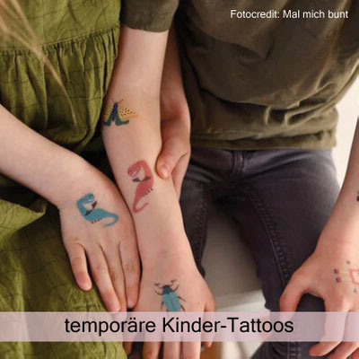 vegane Kinder-Tattoos von Mal mich bunt und ava&yves bei zauberhaft Holz.Perle.Kind.