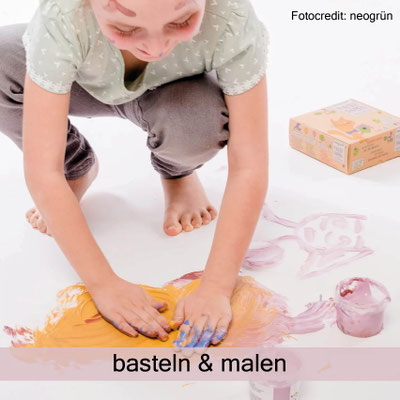 basten & malen Bio-Fingerfarben, Bio-Knete von neogrün bei zauberhaft Holz.Perle.Kind.