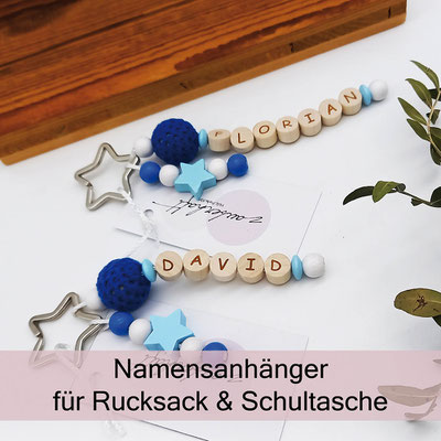 Namensanhänger für Schultasche