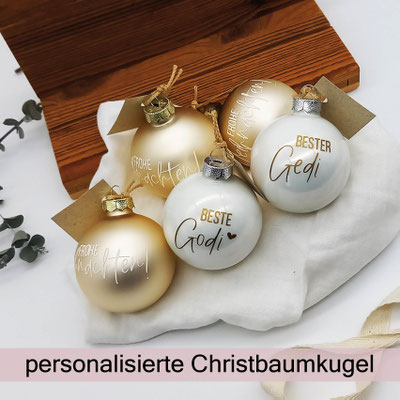 personalisierte Christbaumkugel Weihnachtskugel mit Name