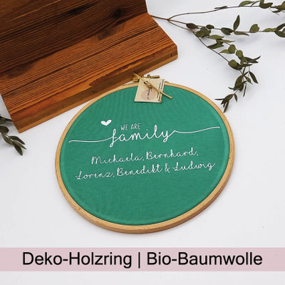 Deko-Holzring personalisiert zum Aufhängen