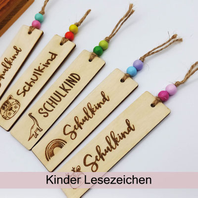 Holz Kinder Lesezeichen personalisiert