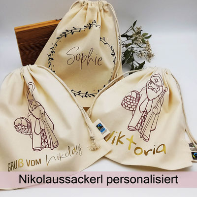Nikolaussackerl mit Name personalisiert