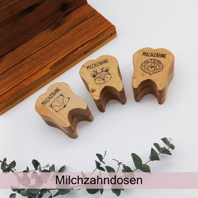 Holz Milchzahndose personalisiert mit Name bei zauberhaft Holz.Perle.Kind.