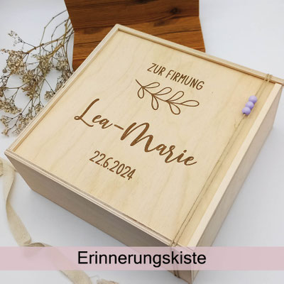 personalisierte Holz Erinnerungskiste