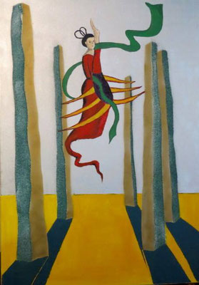 Dancer, 100x70 cm, Öl + Spraylack auf Leinwand, 225€
