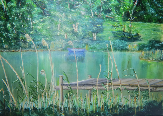 Der See, Öl auf Leinwand, Schenkung, 1986