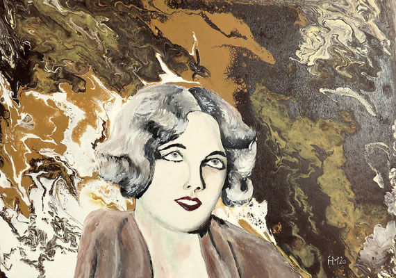 Virginia 1922, 30x42 cm, Acryl auf Platte, 90€