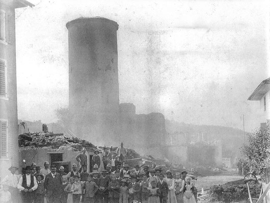 Kurz nach dem Brand vom 1. Juli  1902.