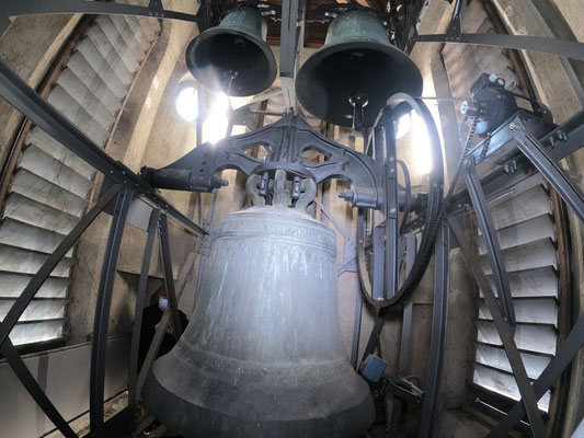 Die drei Glocken im Kirchturm.