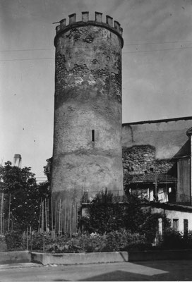 Hexenturm mit Zinnenkranz um ca. 1933.