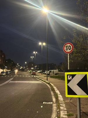 Via Tieri con il nuovo limite a 30 km/h
