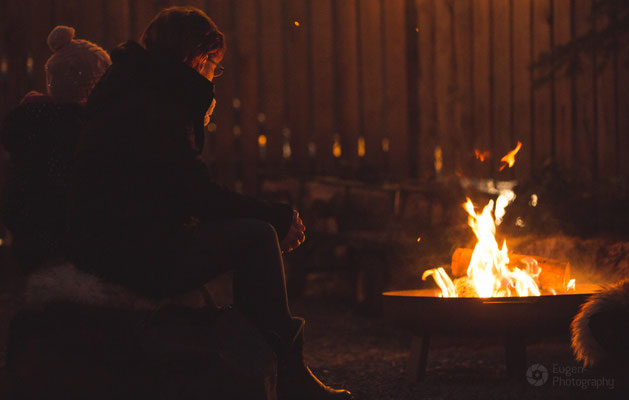 Winterliches Lagerfeuer bei SOG