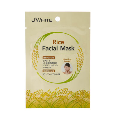 J’WHITE RICE FACIAL MASK<br>内容量：25g(1回分)<br>JANコード：4580667070227