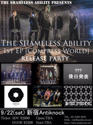 9/22 The Shameless Ability 1stEP レコ発