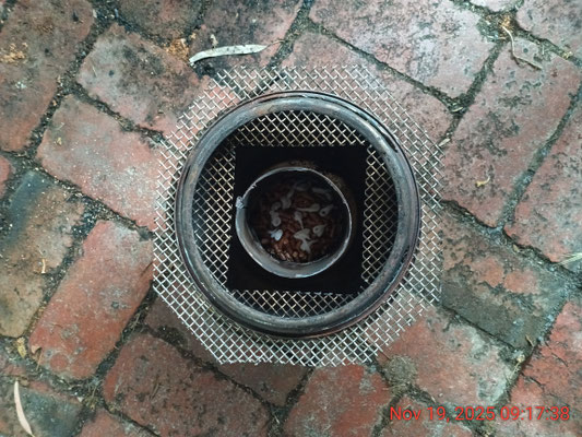Top view of stove prepared for a burn