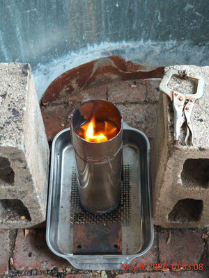 A small flame suitable for longer cooking and pasteurization times