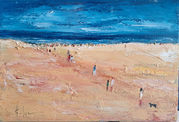 On the Beach 2 - Huile sur toile - 35 x 24 cm