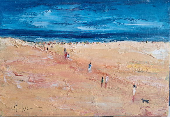 On the Beach 2 - Huile sur toile 24 x 35 cm