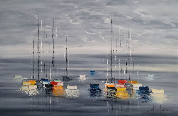 Sonate - Huile sur toile - 80 x 120 cm