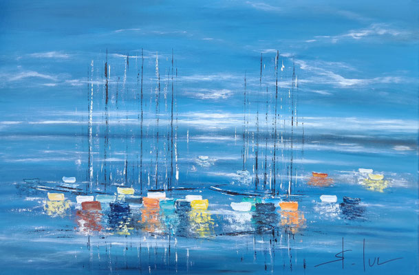 Le Voyage Bleu 17 - Format 80 x 120 - Vendu