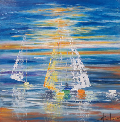 Poetic Landscape 10 - Huile sur toile - Format 60 x 60 cm - Disponible