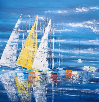 Arpèges 5 - Huile sur toile - 80 x 80 cm
