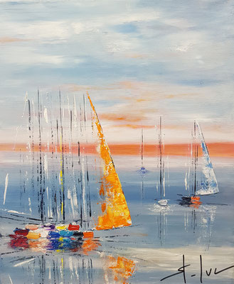 Les Miroirs de l'Aube - Huile sur toile - Format 38 x 46 cm - Disponible