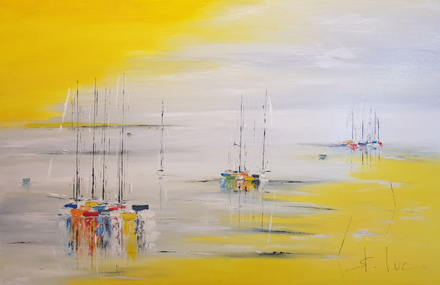 Lumière Jaune 4 - Huile sur toile - 80 x 120 cm