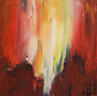 La Cité des Rêves 6 - Huile sur carton entoilé - 25 x 25 cm - Disponible