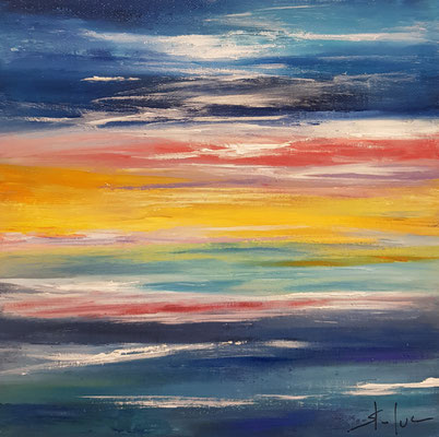 Poetic Landscape 6 - Huile sur carton toilé - Format 25 x 25 cm - Disponible