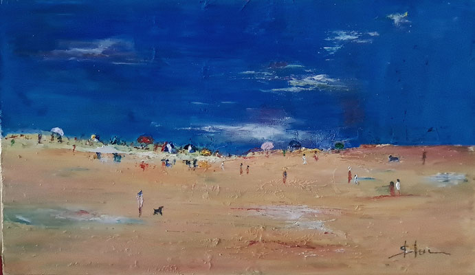 Océan 3 - Huile sur toile - 27 x 46 cm