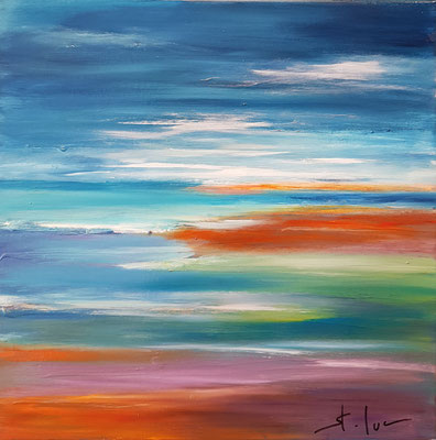 Poetic Landscape 9 - Huile sur toile - Format 50 x 50 cm - Disponible