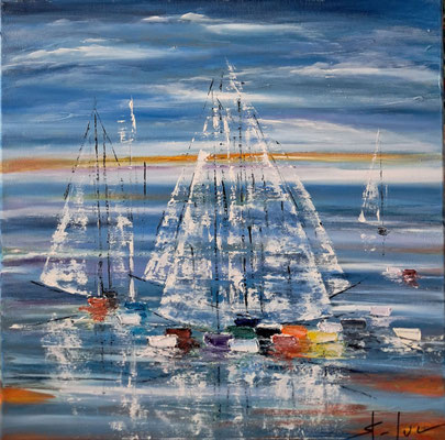 Poetic Landscape 10 - Huile sur toile - 60 x 60 cm