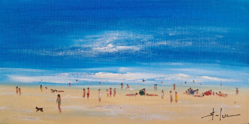 Océan - 115626 - Huile sur carton entoilé 12,5 x 25 cm