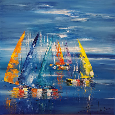 Arpèges 3 - Huile sur toile - Format 50 x 50 cm - Disponible