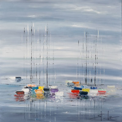 Soir de Rêve - Huile sur toile - 80 x80 cm
