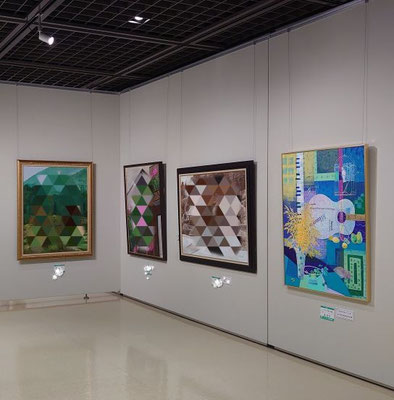 《ミモザと午後の残像》F50／右側／WEB掲載はNGのため他作家さまの作品はモザイクいたします